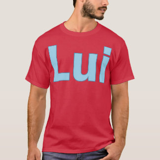 Lui Blue namn personlig text T Shirt