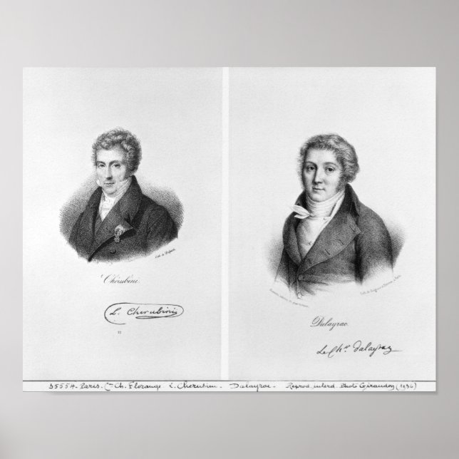Luigi Cherubini och Nicolas Marie Dalayrac Poster (Framsidan)