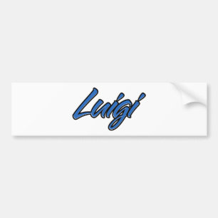 Luigi Namn blå Aufkleber Sticker Autoaufkleber Bildekal