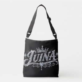 LUINA Lyxig Diamantkrona Anpassat Namn Present Axelväska