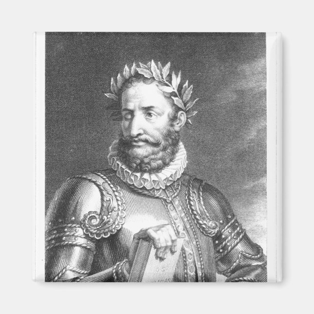 Luiz Vaz de Camoes graverat av B. Roger Magnet (Framsidan)