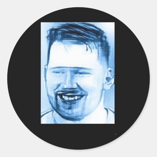 Luka Doncic Runt Klistermärke (Framsida)