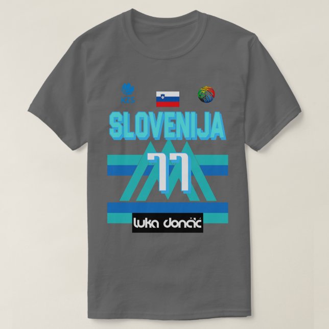Luka Doncic Slovenija Fläkt Design 3 T Shirt (Design framsida)