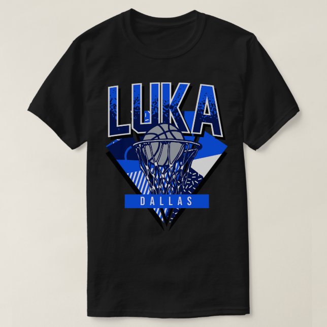 Luka Retro Dallas Basketball Throwback T Shirt (Design framsida)
