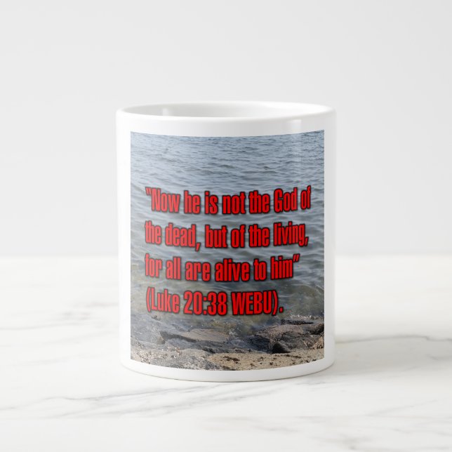 Lukas 20:38 WEBU Mugg Jumbo Mugg (Framsidan)