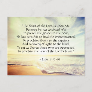 Lukas 4:18-19, ”Herrens Ande är över mig" Vykort