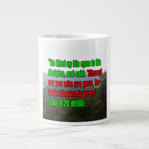 Lukas 6:20 WEBU Mugg Jumbo Mugg