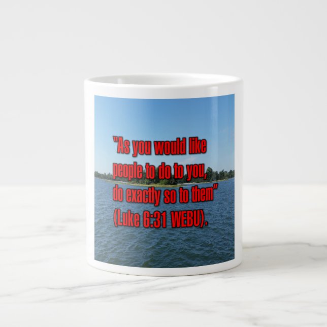 Lukas 6:31 WEBU Mug Jumbo Mugg (Framsidan)