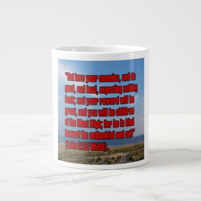 Lukas 6:35 WEBU Mugg Jumbo Mugg (Framsidan)