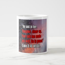 Lukas 8:48 WEBU Mugg Jumbo Mugg