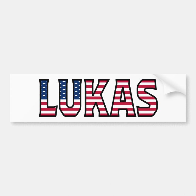 Lukas Namn Vorname USA Aufkleber Sticker Auto Bildekal (Framsidan)