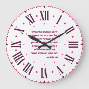 Luke 11:24 KJV Bible Verse Roman Numeral Stor Klocka