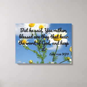 Luke 11:28 Bible Verse KJV Pic Wall Art Canvastryck