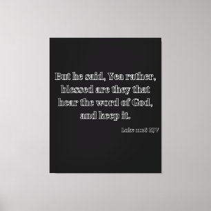 Luke 11:28 Bible Verse KJV Wall Art Canvastryck