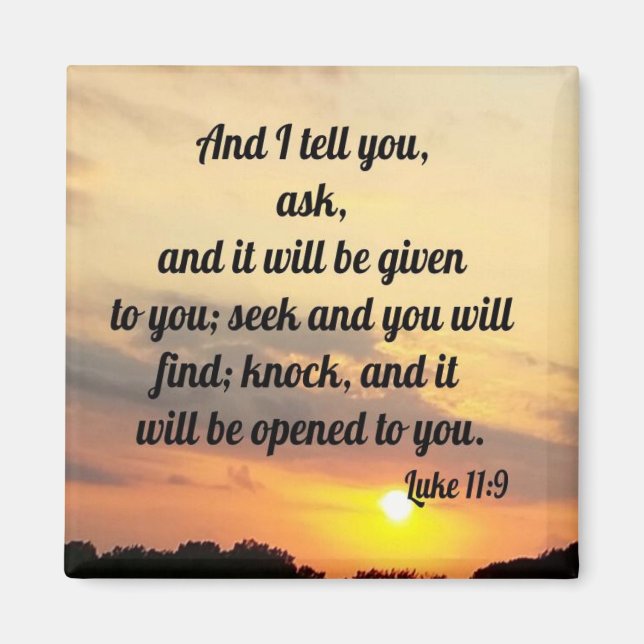 Luke 11:9 magnet (Framsidan)