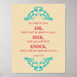 Luke 11:9 Så jag säger till dig.. Poster