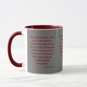 Luke 12:33 KJV Bible Scripture Two-Tone Mugg