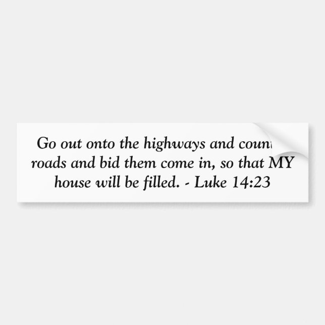 Luke 14:23 bildekal (Framsidan)