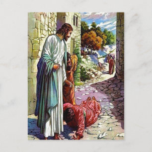 Luke 17:11-19 10 Lepers-kort Vykort