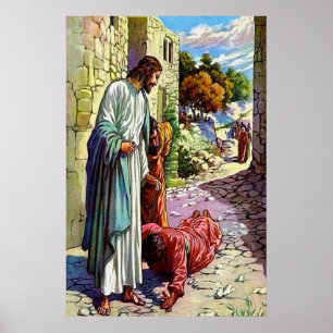 Luke 17:11-19 10 Lepers städade Poster