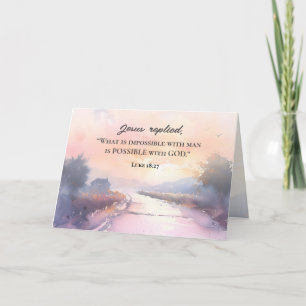 Luke 18:27 Jesus svarade Möjlig med Gud Bible Kort