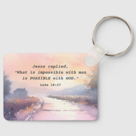 Luke 18:27 Möjlig med Gud, Jesus Bible Verse Nyckelring