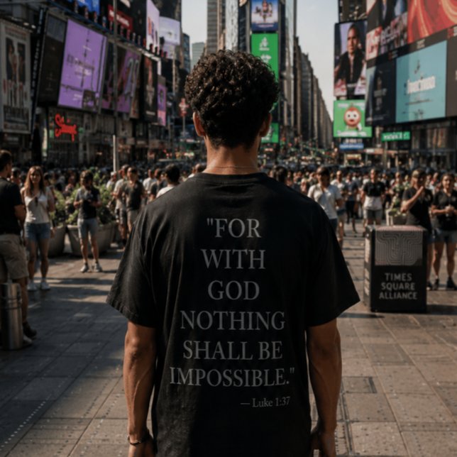 Luke 1:37 bibelvers T-Shirt  (Skapare uppladdad)