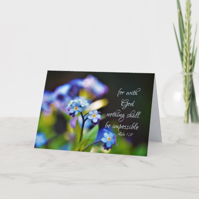 Luke 1:37 För med Gud är inget omöjligt Kort (Framsida)