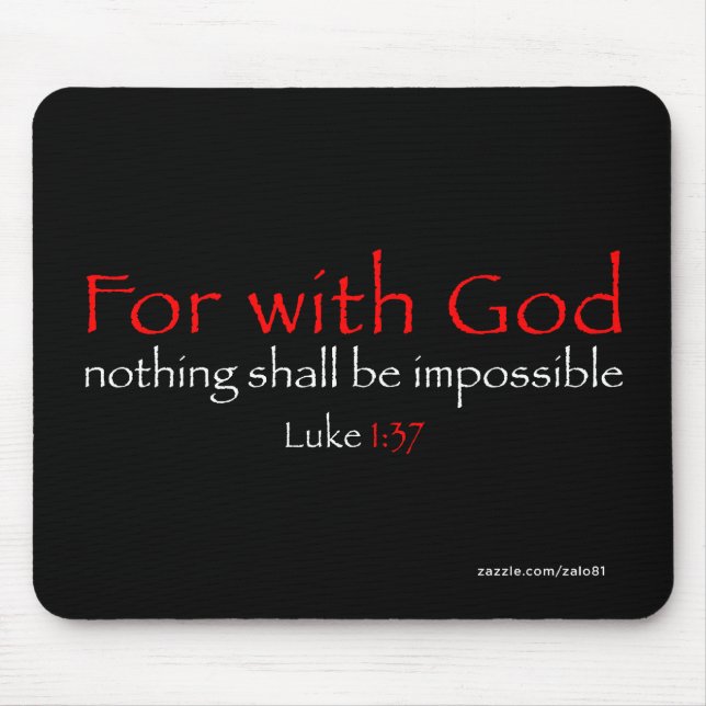 Luke 1:37 musmatta (Framsidan)