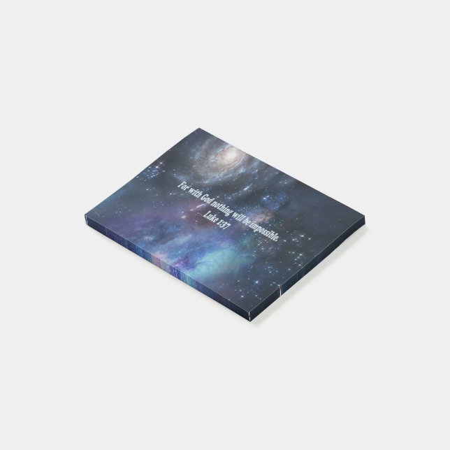 Luke 1:37 post-it block (Vinklad)