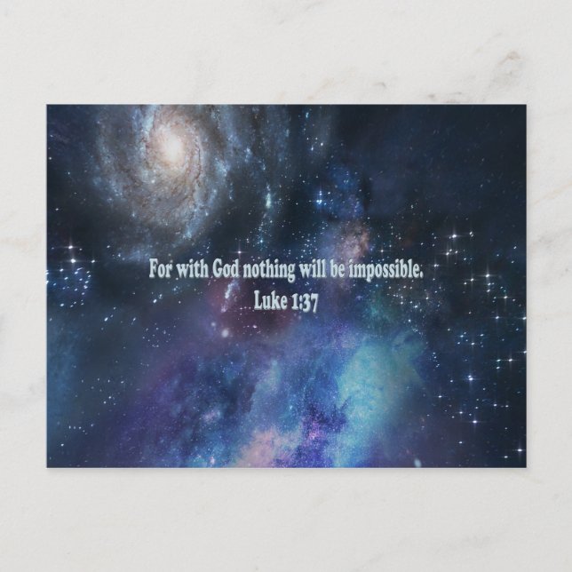 Luke 1:37 vykort (Framsida)