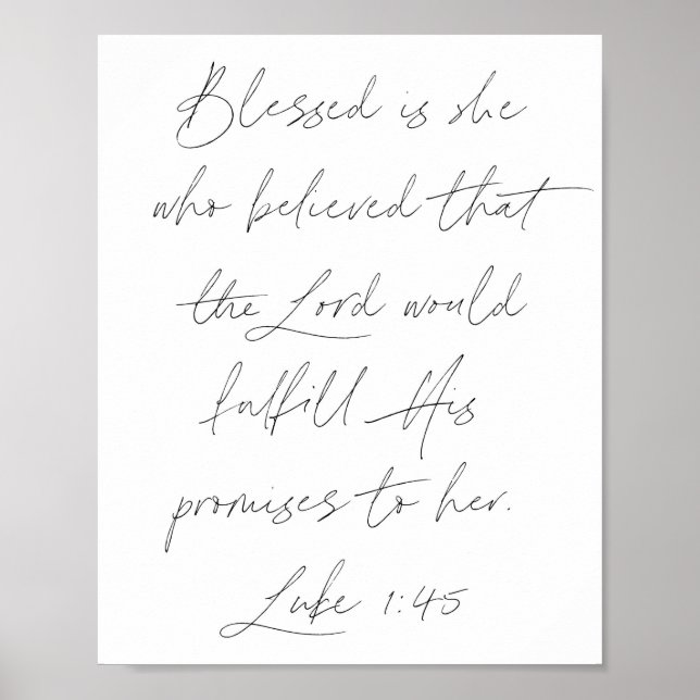 Luke 1:45 poster (Framsidan)