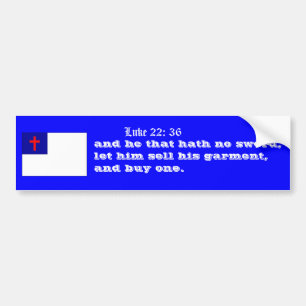 Luke 22:36köp ett svärd bildekal