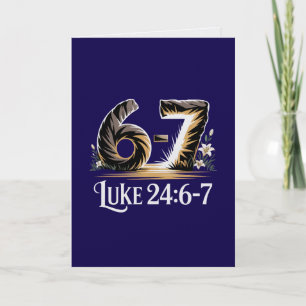 Luke 24:6-7 Påskkort Uppstånden Frälsare Bibelvers Kort
