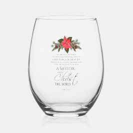 Luke 2:10-11 Poinsettia-julskript