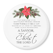 Luke 2:10-11 Poinsettia-julskript