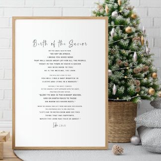 Luke 2:10-15 Julgräddekonst Poster