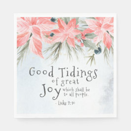 Luke 2:10 Bra tidningar av underbar glädje, jul Pappersservett