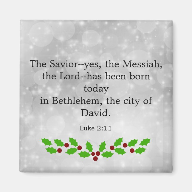 Luke 2-11, julklapp, magnet (Framsidan)