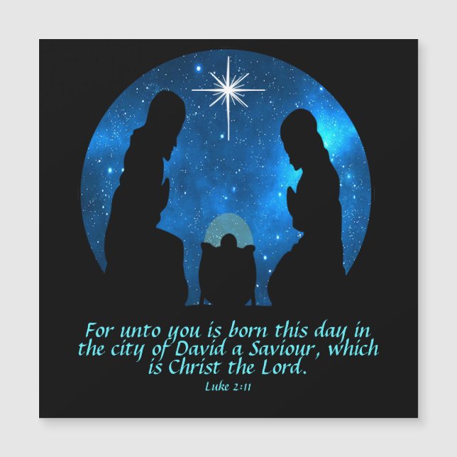 Luke 2:11 Magnetiskt kort (Framsida)