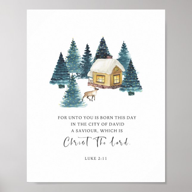 Luke 2:11 Nativitet Poster (Framsidan)
