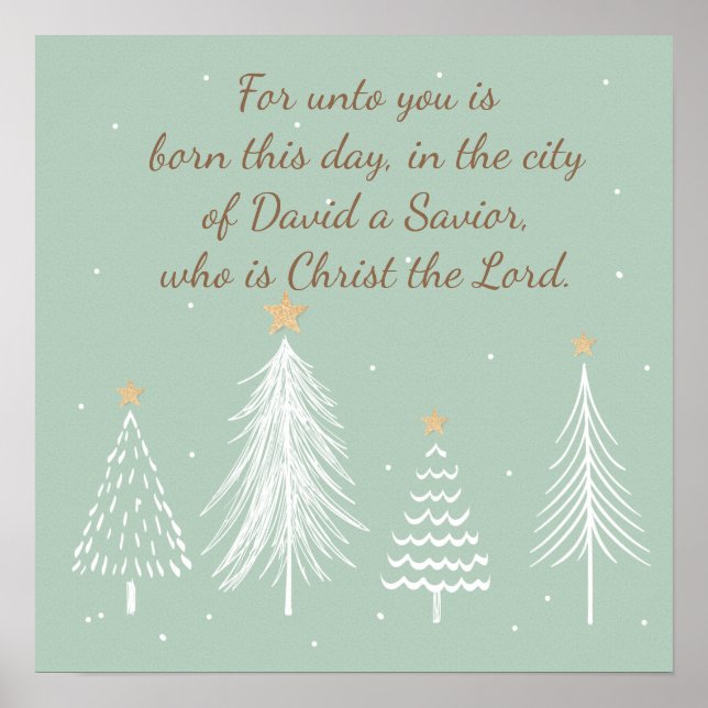 Luke 2:11 Scripture for jul Bible Verse Post Poster (Framsidan)