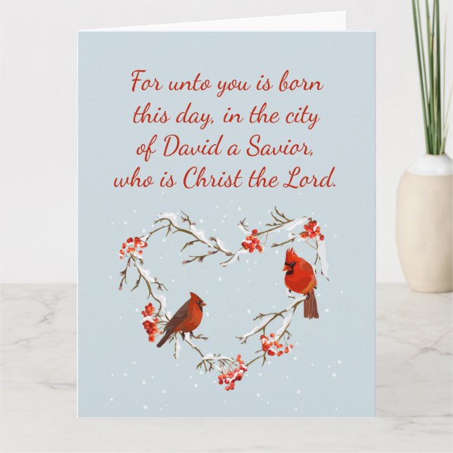 Luke 2:11 Skrift jul bibelvers tom Kort (Framsida)