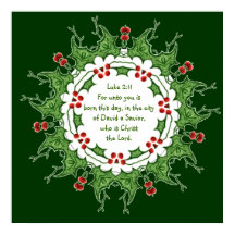 Luke 2:11 Skript till jul med Holly