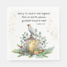 Luke 2:14 Glory till Gud under den högsta julen Pappersservett