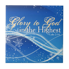 Luke 2:14 "Glory to God in the Highest" jul Kakelplatta