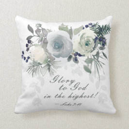 Luke 2:14 "Glory to God" Vit ros jul Kudde