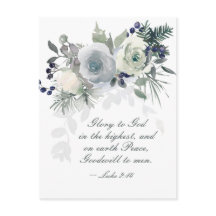 Luke 2:14 "Glory to God" Vit ros jul