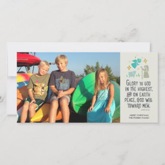 Luke 2:14 Religiösors fotoportskort Julkort