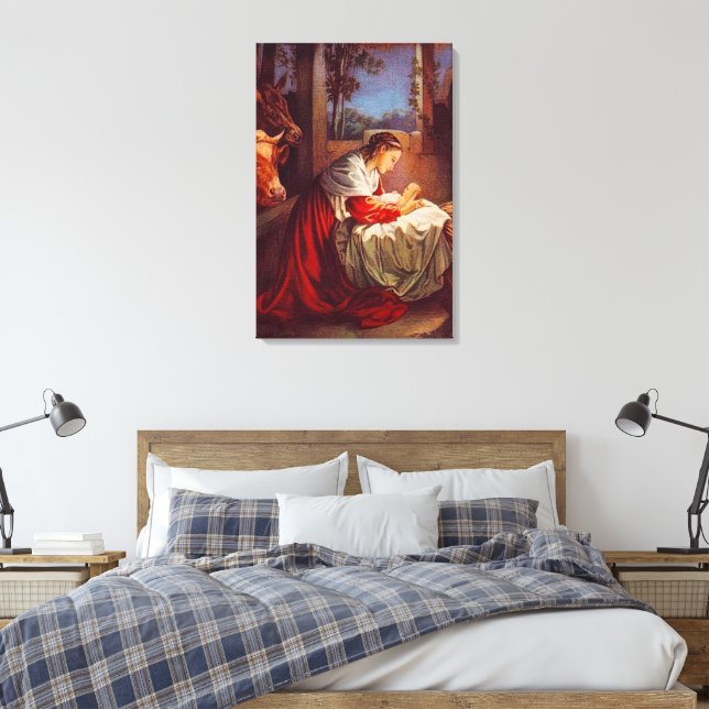 Luke 2:1-7 Jesus är född i Bethlehem Canvas (Insitu (sovrum))